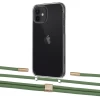 Чехол Upex Crossbody Protection Case для iPhone 12 mini Crystal with Twine Mint and Fausset Gold (UP83503)