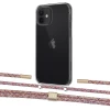Чохол Upex Crossbody Protection Case для iPhone 12 mini Crystal with Twine Mulberry and Fausset Gold (UP83504)