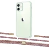 Чехол Upex Crossbody Protection Case для iPhone 12 | 12 Pro Crystal with Twine Mulberry and Fausset Gold (UP83453)