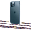 Чехол Upex Crossbody Protection Case для iPhone 12 | 12 Pro Crystal with Twine Blue Sunset and Fausset Gold (UP83456)
