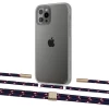 Чехол Upex Crossbody Protection Case для iPhone 12 | 12 Pro Crystal with Twine Blue Marine and Fausset Gold (UP83458)