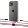 Чехол Upex Crossbody Protection Case для iPhone 12 Pro Max Crystal with Twine Coral and Fausset Matte Black (UP83514)
