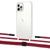 Чехол Upex Crossbody Protection Case для iPhone 12 Pro Max Crystal with Twine Red and Fausset Matte Black (UP83515)