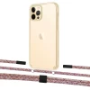 Чохол Upex Crossbody Protection Case для iPhone 12 Pro Max Crystal with Twine Mulberry and Fausset Matte Black (UP83521)