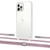 Чехол Upex Crossbody Protection Case для iPhone 12 Pro Max Crystal with Twine Rose Gold and Fausset Silver (UP83530)