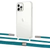 Чехол Upex Crossbody Protection Case для iPhone 12 Pro Max Crystal with Twine Cyan and Fausset Silver (UP83539)