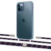 Чехол Upex Crossbody Protection Case для iPhone 12 Pro Max Crystal with Twine Blue Marine and Fausset Silver (UP83543)