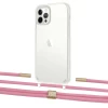 Чехол Upex Crossbody Protection Case для iPhone 12 Pro Max Crystal with Twine Coral and Fausset Gold (UP83548)