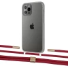 Чехол Upex Crossbody Protection Case для iPhone 12 Pro Max Crystal with Twine Red and Fausset Gold (UP83549)