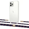 Чехол Upex Crossbody Protection Case для iPhone 12 Pro Max Crystal with Twine Blue Marine and Fausset Gold (UP83560)