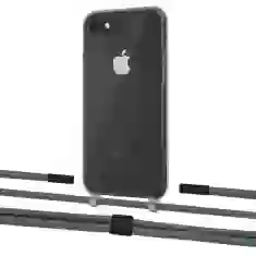 Чехол Upex Crossbody Protection Case для iPhone SE 2020 | 8 | 7 Dark with Twine Cactus and Fausset Matte Black (UP83767)