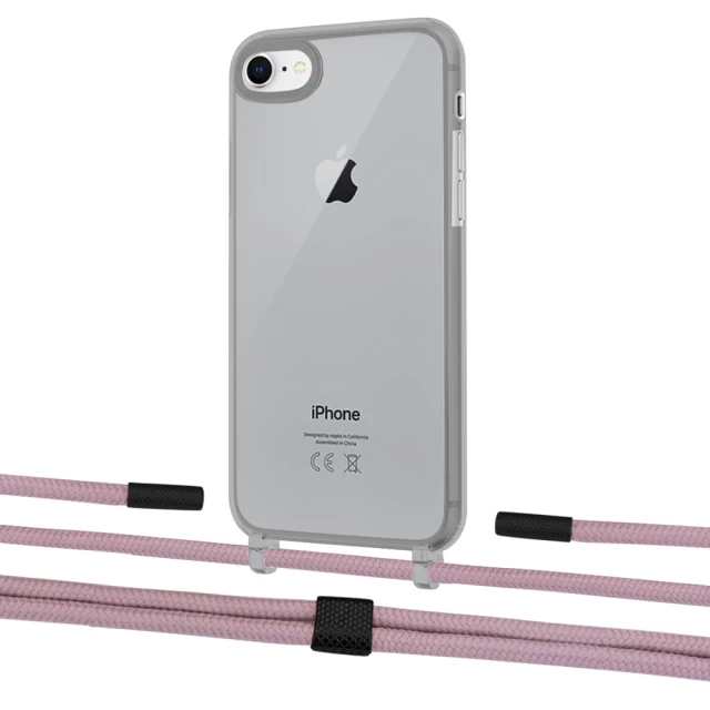 Чехол Upex Crossbody Protection Case для iPhone SE 2020 | 8 | 7 Dark with Twine Rose Gold and Fausset Matte Black (UP83768)
