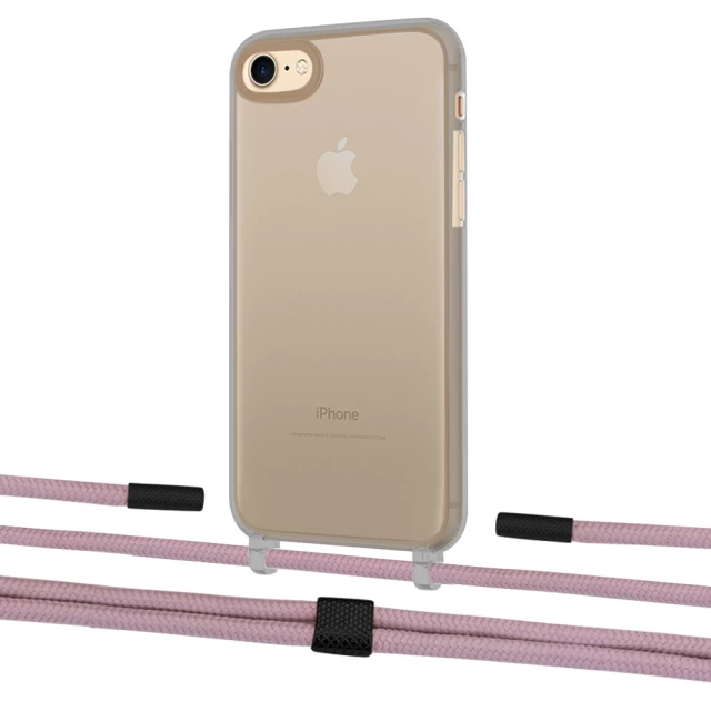 Чохол Upex Crossbody Protection Case для iPhone SE 2020 | 8 | 7 Dark with Twine Rose Gold and Fausset Matte Black (UP83768)