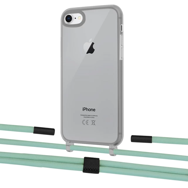 Чехол Upex Crossbody Protection Case для iPhone SE 2020 | 8 | 7 Dark with Twine Pistachio and Fausset Matte Black (UP83773)