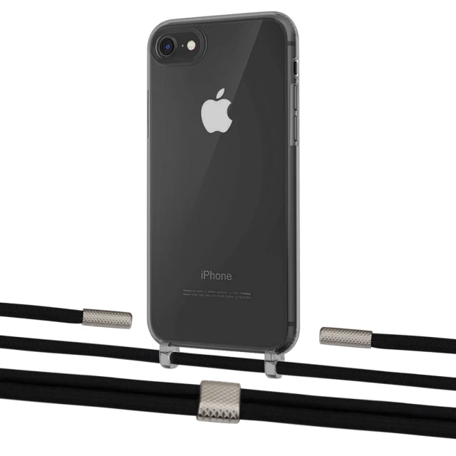 Чохол Upex Crossbody Protection Case для iPhone SE 2020 | 8 | 7 Dark with Twine Black  and Fausset Silver (UP83783)
