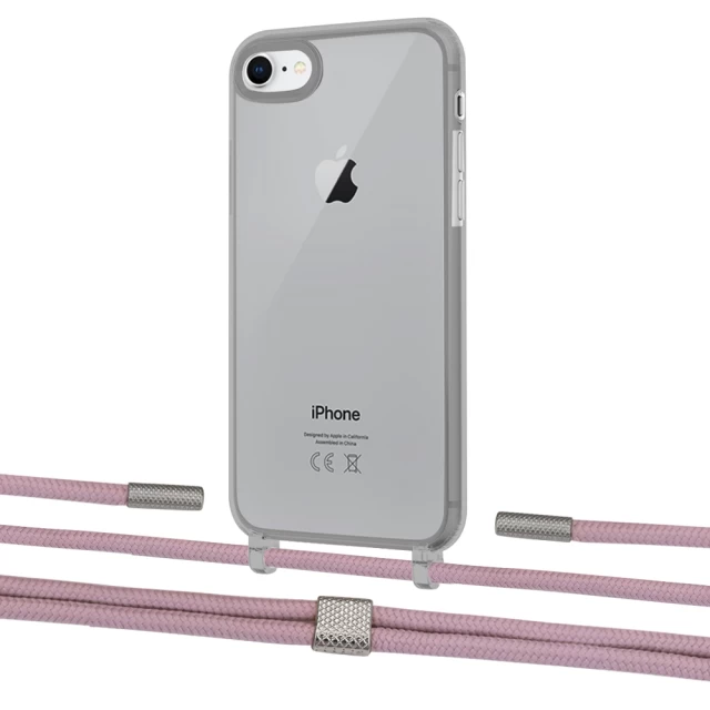 Чехол Upex Crossbody Protection Case для iPhone SE 2020 | 8 | 7 Dark with Twine Rose Gold and Fausset Silver (UP83785)