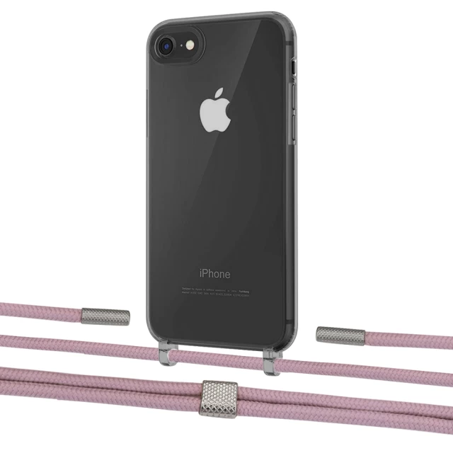 Чехол Upex Crossbody Protection Case для iPhone SE 2020 | 8 | 7 Dark with Twine Rose Gold and Fausset Silver (UP83785)