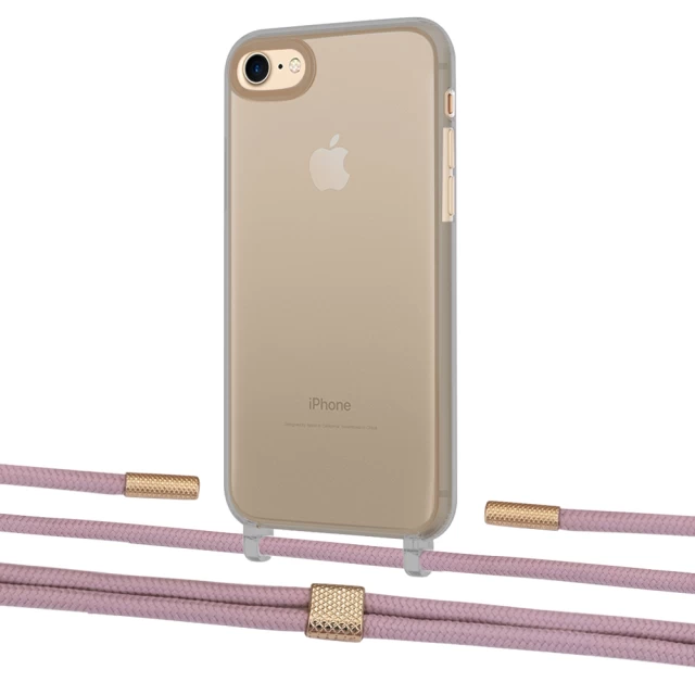 Чохол Upex Crossbody Protection Case для iPhone SE 2020 | 8 | 7 Dark with Twine Rose Gold and Fausset Gold (UP83802)