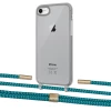 Чехол Upex Crossbody Protection Case для iPhone SE 2020 | 8 | 7 Dark with Twine Cyan and Fausset Gold (UP83811)