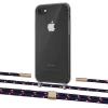 Чехол Upex Crossbody Protection Case для iPhone SE 2020 | 8 | 7 Dark with Twine Blue Marine and Fausset Gold (UP83815)