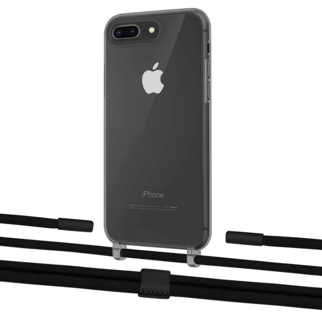 Чехол Upex Crossbody Protection Case для iPhone 8 Plus | 7 Plus Dark with Twine Black  and Fausset Matte Black (UP83817)