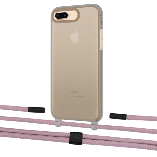 Чохол Upex Crossbody Protection Case для iPhone 8 Plus | 7 Plus Dark with Twine Rose Gold and Fausset Matte Black (UP83819)