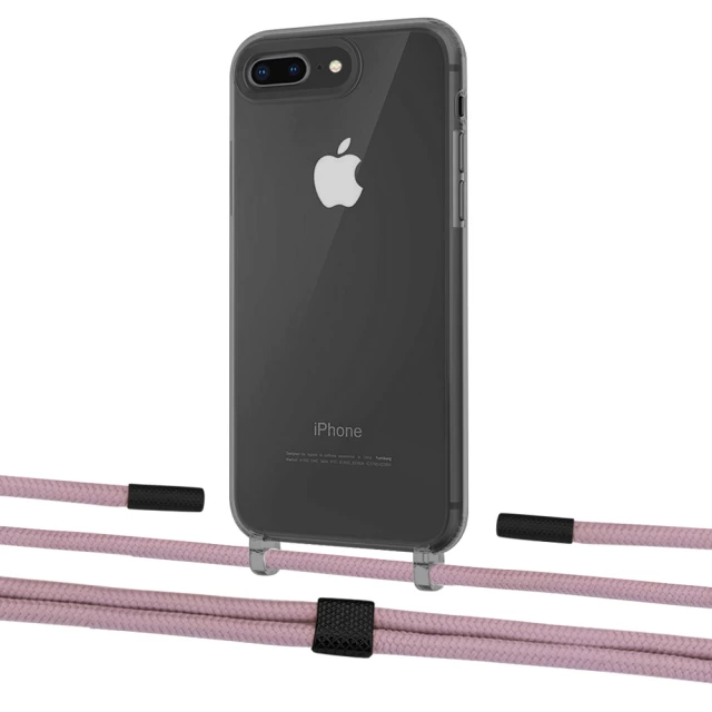 Чехол Upex Crossbody Protection Case для iPhone 8 Plus | 7 Plus Dark with Twine Rose Gold and Fausset Matte Black (UP83819)