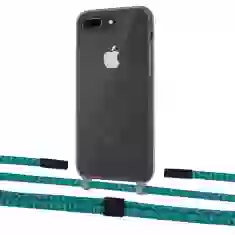 Чохол Upex Crossbody Protection Case для iPhone 8 Plus | 7 Plus Dark with Twine Cyan and Fausset Matte Black (UP83828)