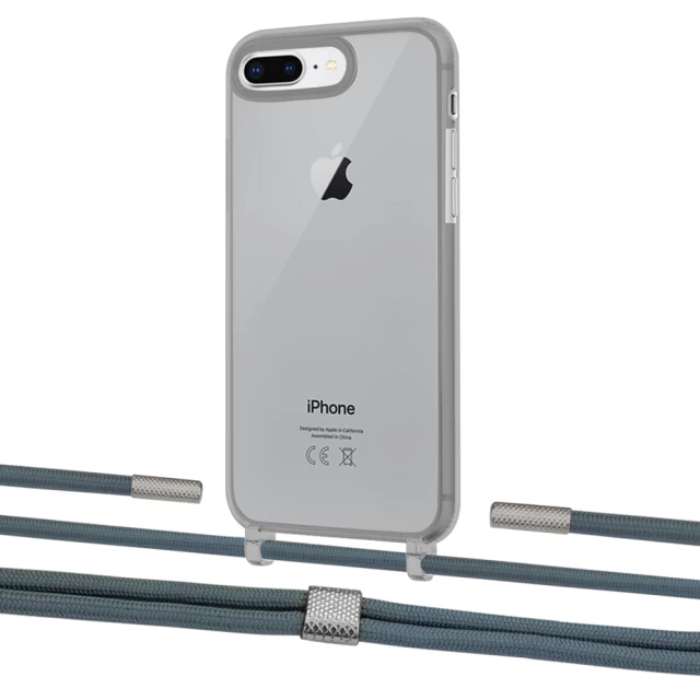 Чехол Upex Crossbody Protection Case для iPhone 8 Plus | 7 Plus Dark with Twine Cactus and Fausset Silver (UP83835)