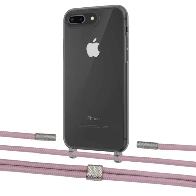 Чехол Upex Crossbody Protection Case для iPhone 8 Plus | 7 Plus Dark with Twine Rose Gold and Fausset Silver (UP83836)