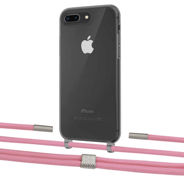 Чохол Upex Crossbody Protection Case для iPhone 8 Plus | 7 Plus Dark with Twine Coral and Fausset Silver (UP83837)