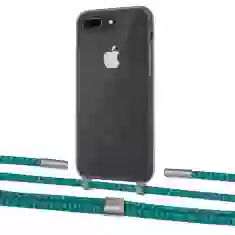 Чохол Upex Crossbody Protection Case для iPhone 8 Plus | 7 Plus Dark with Twine Cyan and Fausset Silver (UP83845)