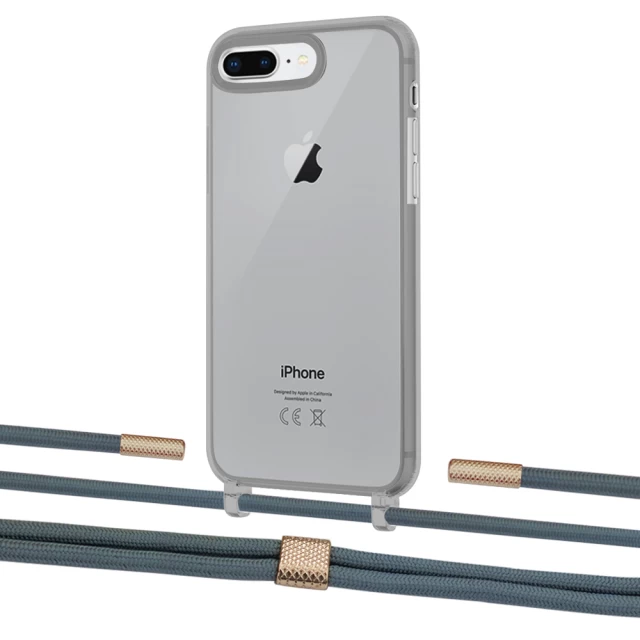 Чехол Upex Crossbody Protection Case для iPhone 8 Plus | 7 Plus Dark with Twine Cactus and Fausset Gold (UP83852)