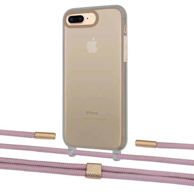 Чехол Upex Crossbody Protection Case для iPhone 8 Plus | 7 Plus Dark with Twine Rose Gold and Fausset Gold (UP83853)