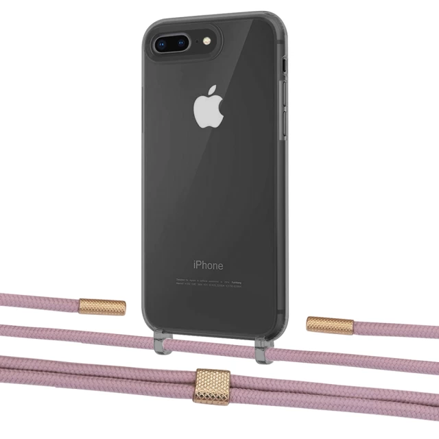 Чохол Upex Crossbody Protection Case для iPhone 8 Plus | 7 Plus Dark with Twine Rose Gold and Fausset Gold (UP83853)