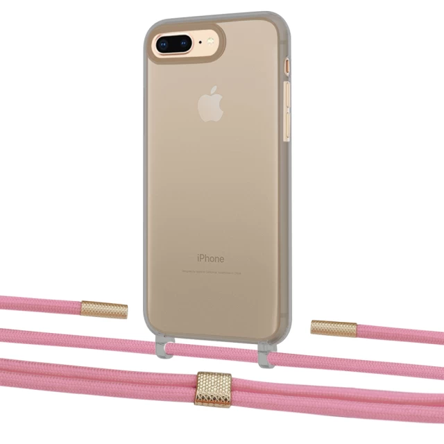 Чехол Upex Crossbody Protection Case для iPhone 8 Plus | 7 Plus Dark with Twine Coral and Fausset Gold (UP83854)