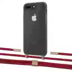 Чохол Upex Crossbody Protection Case для iPhone 8 Plus | 7 Plus Dark with Twine Red and Fausset Gold (UP83855)