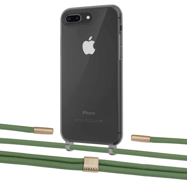 Чехол Upex Crossbody Protection Case для iPhone 8 Plus | 7 Plus Dark with Twine Mint and Fausset Gold (UP83860)