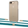 Чехол Upex Crossbody Protection Case для iPhone 8 Plus | 7 Plus Dark with Twine Cyan and Fausset Gold (UP83862)