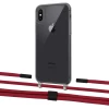 Чохол Upex Crossbody Protection Case для iPhone XS | X Dark with Twine Red and Fausset Matte Black (UP83872)