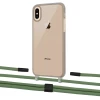 Чехол Upex Crossbody Protection Case для iPhone XS | X Dark with Twine Mint and Fausset Matte Black (UP83877)