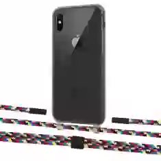 Чохол Upex Crossbody Protection Case для iPhone XS Max Dark with Twine Critical Camouflage and Fausset Matte Black (UP83986)
