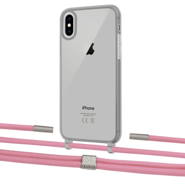 Чохол Upex Crossbody Protection Case для iPhone XS | X Dark with Twine Coral and Fausset Silver (UP83888)