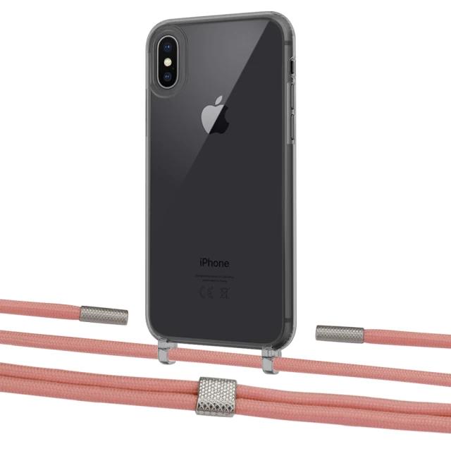 Чохол Upex Crossbody Protection Case для iPhone XS Max Dark with Twine Cantaloupe and Fausset Silver (UP83992)
