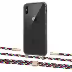 Чехол Upex Crossbody Protection Case для iPhone XS Max Dark with Twine Critical Camouflage and Fausset Gold (UP84026)