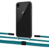 Чехол Upex Crossbody Protection Case для iPhone XR Dark with Twine Cyan and Fausset Matte Black (UP83930)