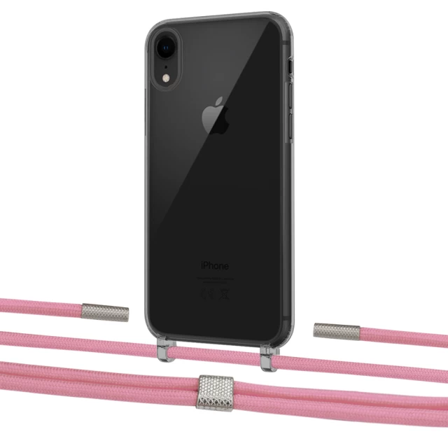 Чохол Upex Crossbody Protection Case для iPhone XR Dark with Twine Coral and Fausset Silver (UP83939)