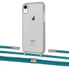 Чехол Upex Crossbody Protection Case для iPhone XR Dark with Twine Cyan and Fausset Silver (UP83947)