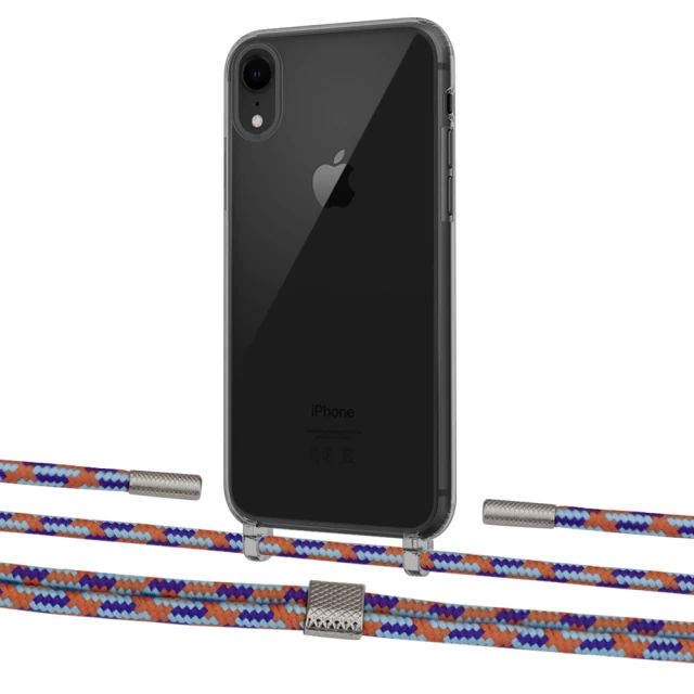 Чохол Upex Crossbody Protection Case для iPhone XR Dark with Twine Blue Sunset and Fausset Silver (UP83949)