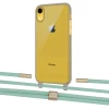 Чохол Upex Crossbody Protection Case для iPhone XR Dark with Twine Pistachio and Fausset Gold (UP83960)